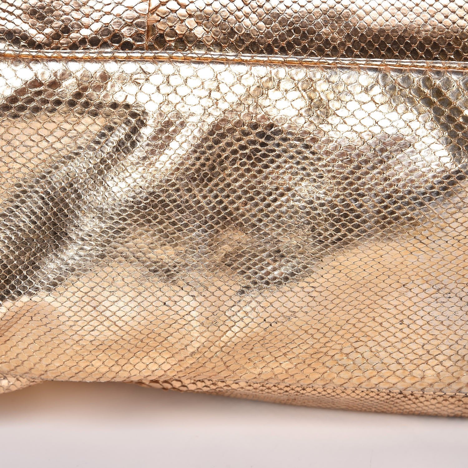 Gucci Metallic Python Large Positano Tote Gold 11 of 11