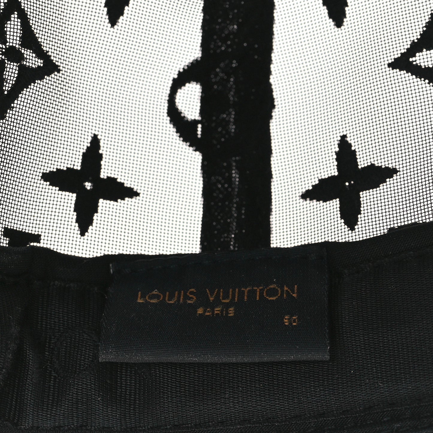 Monogram Mesh Cotton Tourist Cap 60 Black