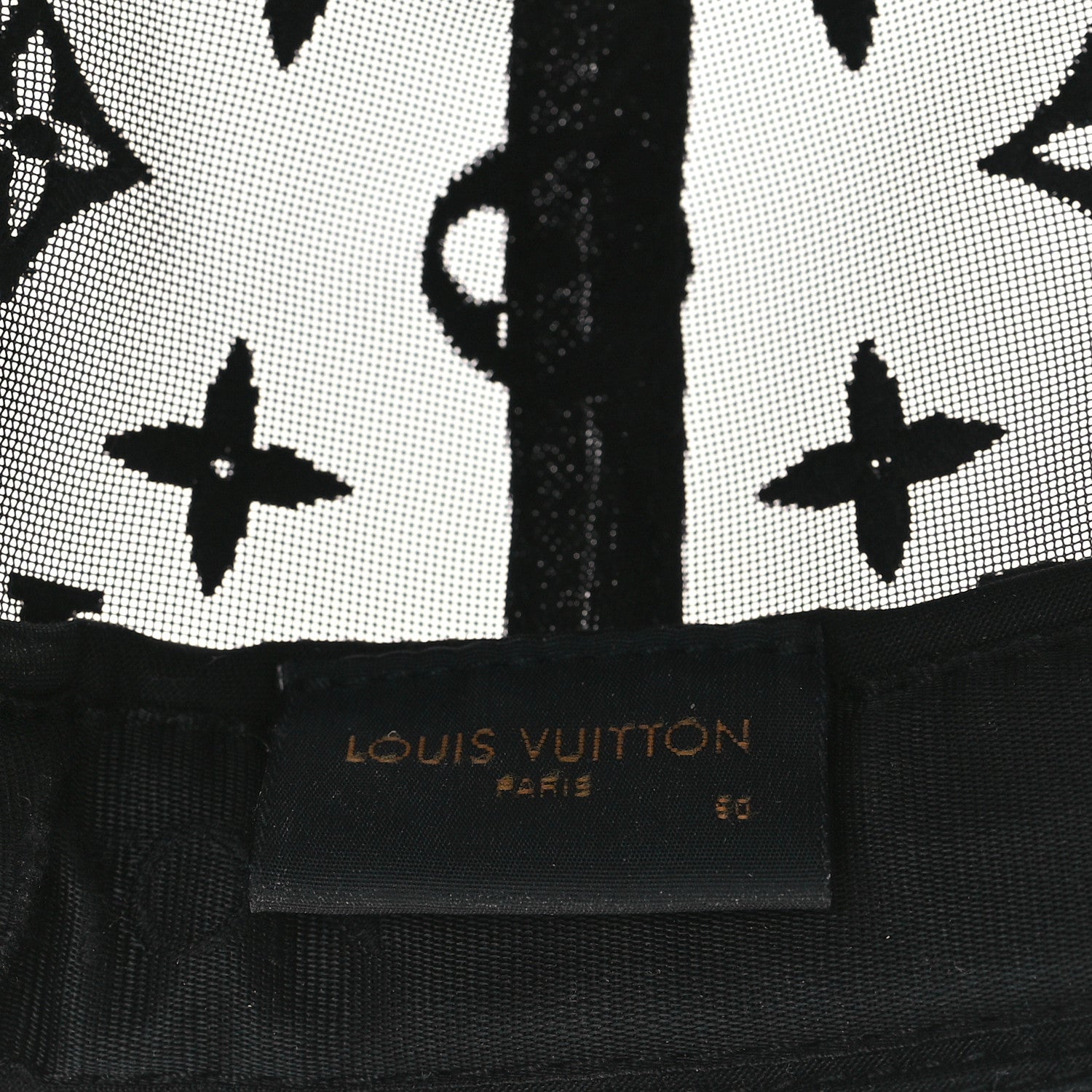 Louis Vuitton Monogram Mesh Cotton Tourist Cap 60 Black 7 of 7