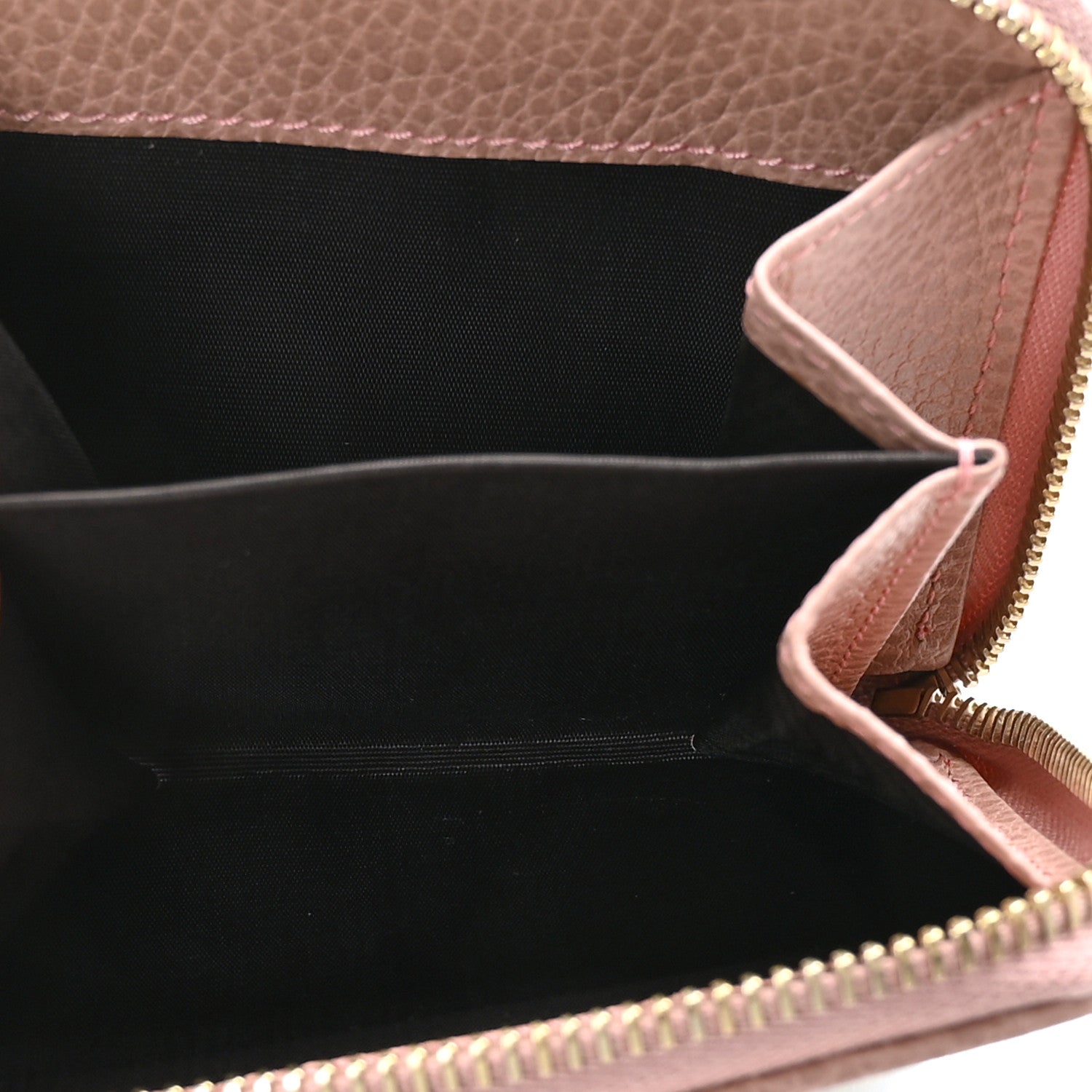 Gucci Monogram Dollar Calfskin Zip Around French Flap Wallet Beige Ebony Soft Pink 6 of 7