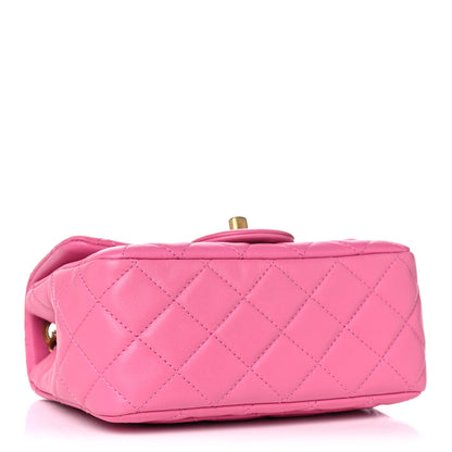 Chanel Lambskin Quilted Mini Pearl Crush Flap Pink 4 of 10