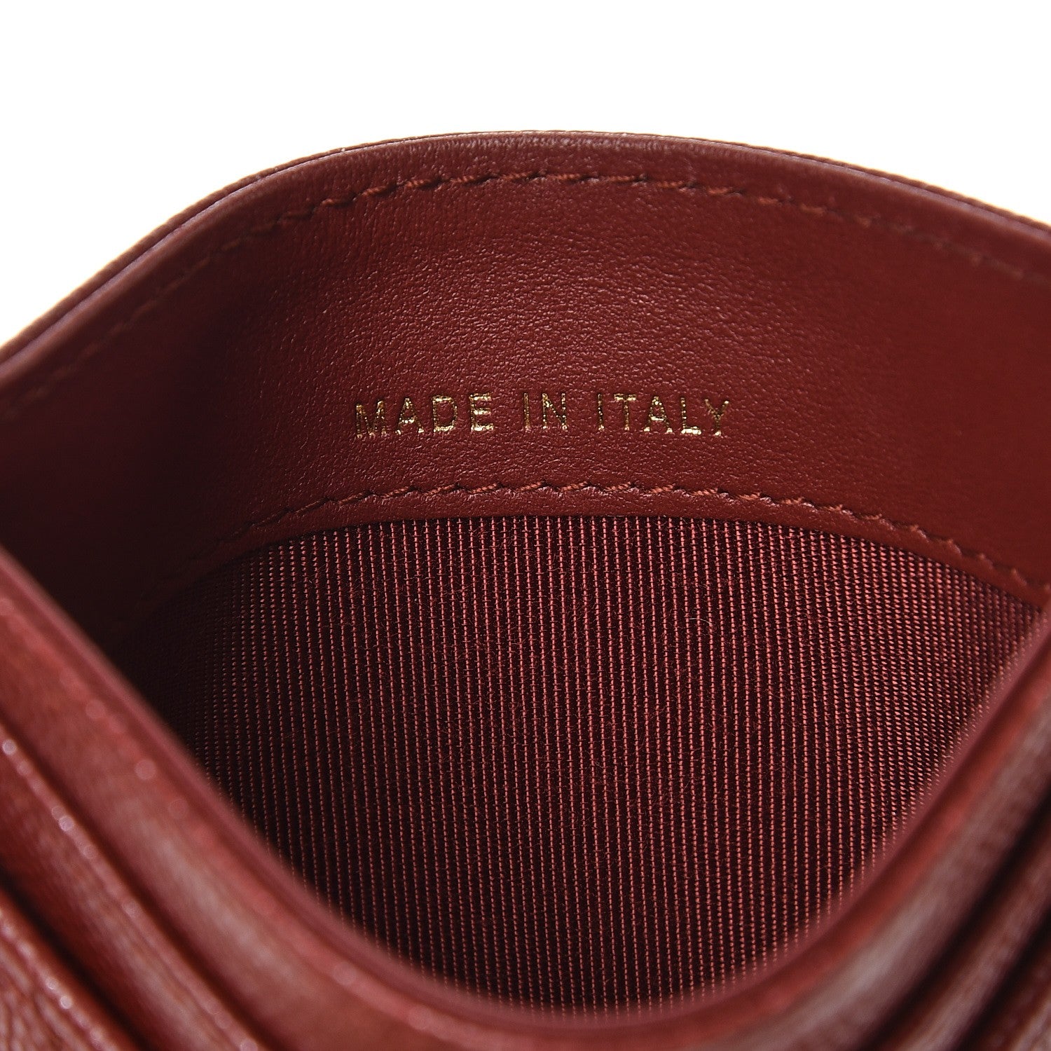 Chanel Caviar Quilted Card Holder Dark Red 7 of 8