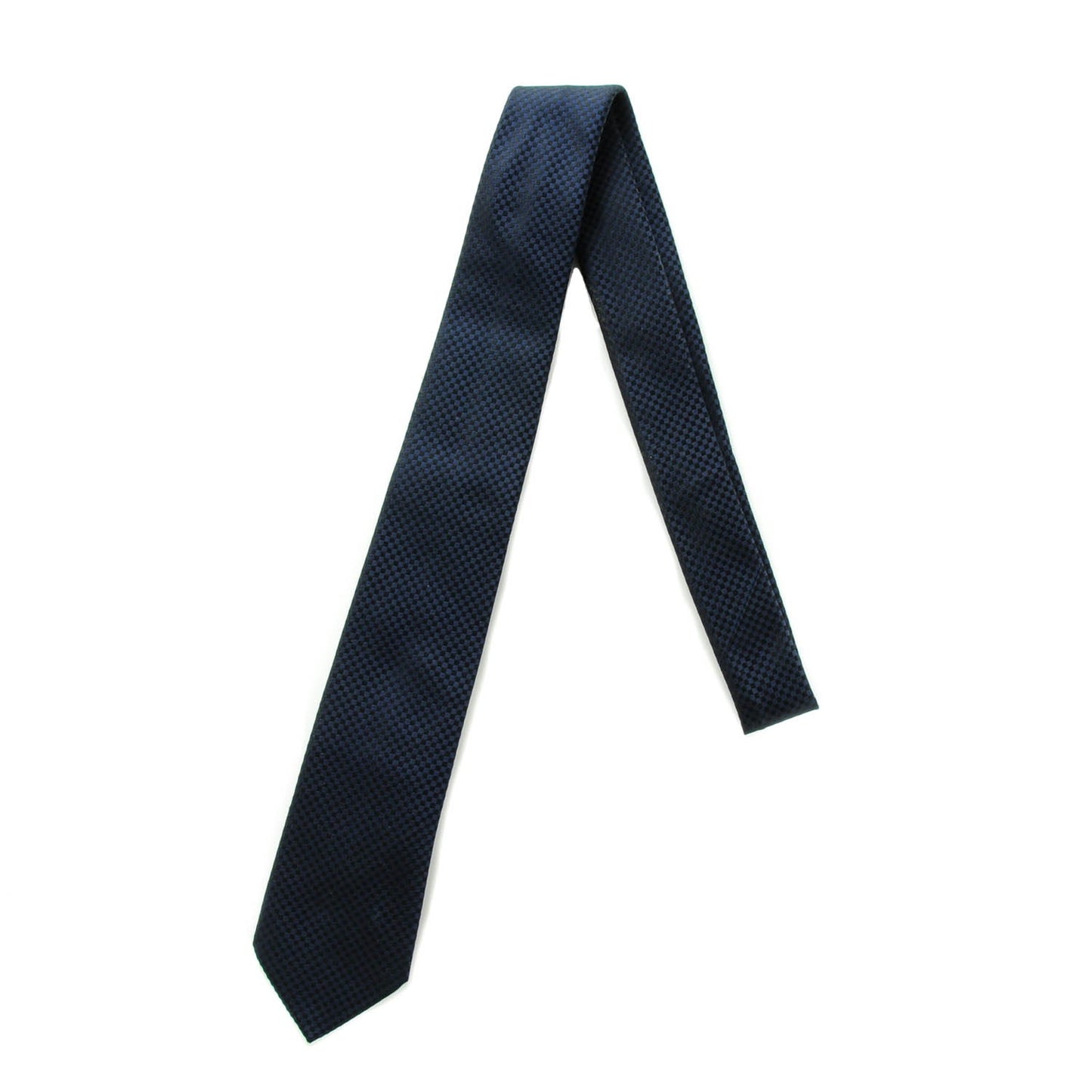 Damier Mens Neck Tie Blue