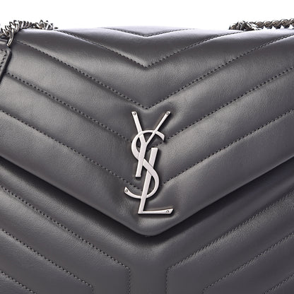 Saint Laurent Calfskin Y Quilted Monogram Medium Loulou Chain Satchel Earth 10 of 10