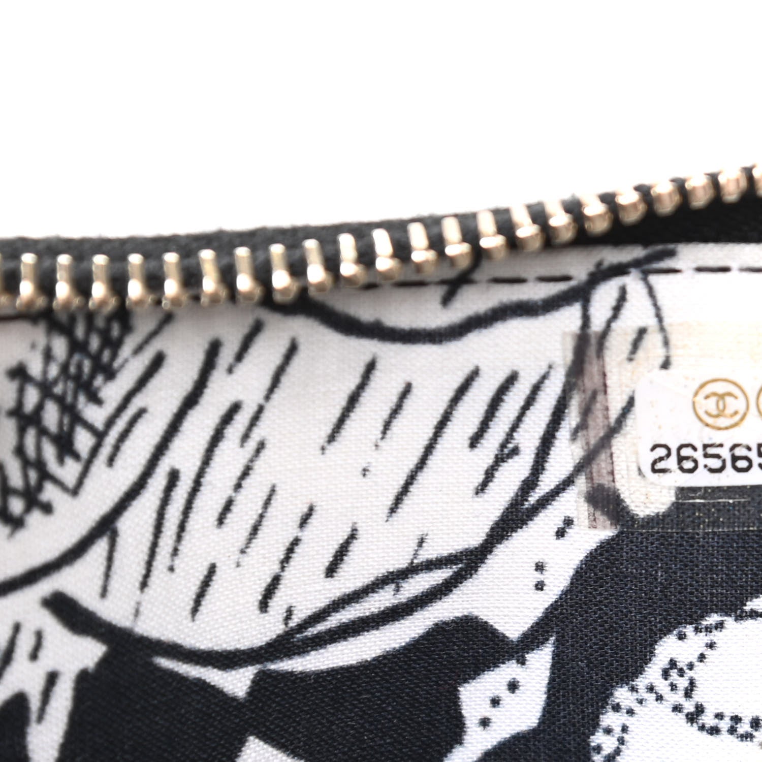 Chanel Goatskin Classic Zip Pouch Black 8 of 9