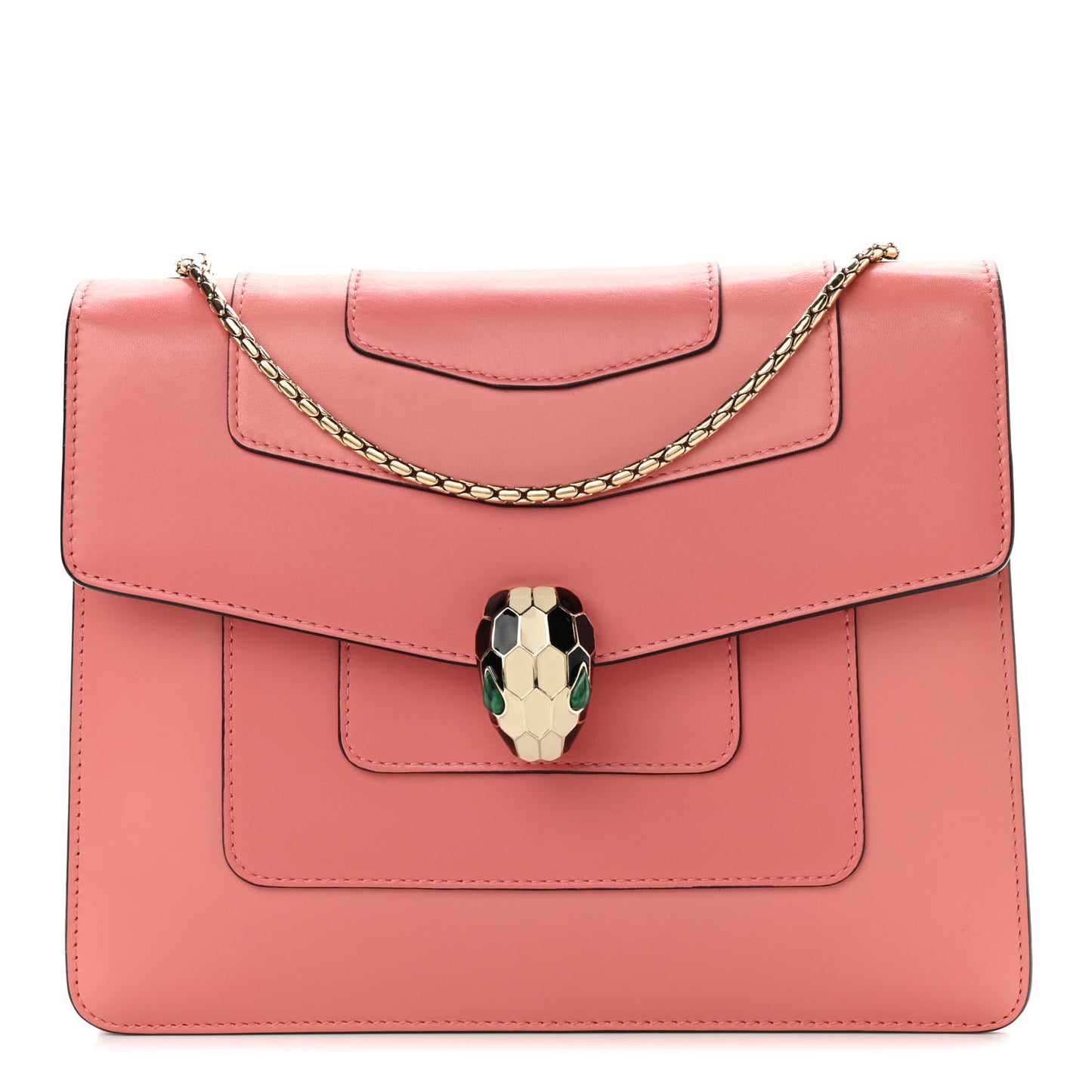 Calfskin Serpenti Forever Crossbody Flamingo Quartz