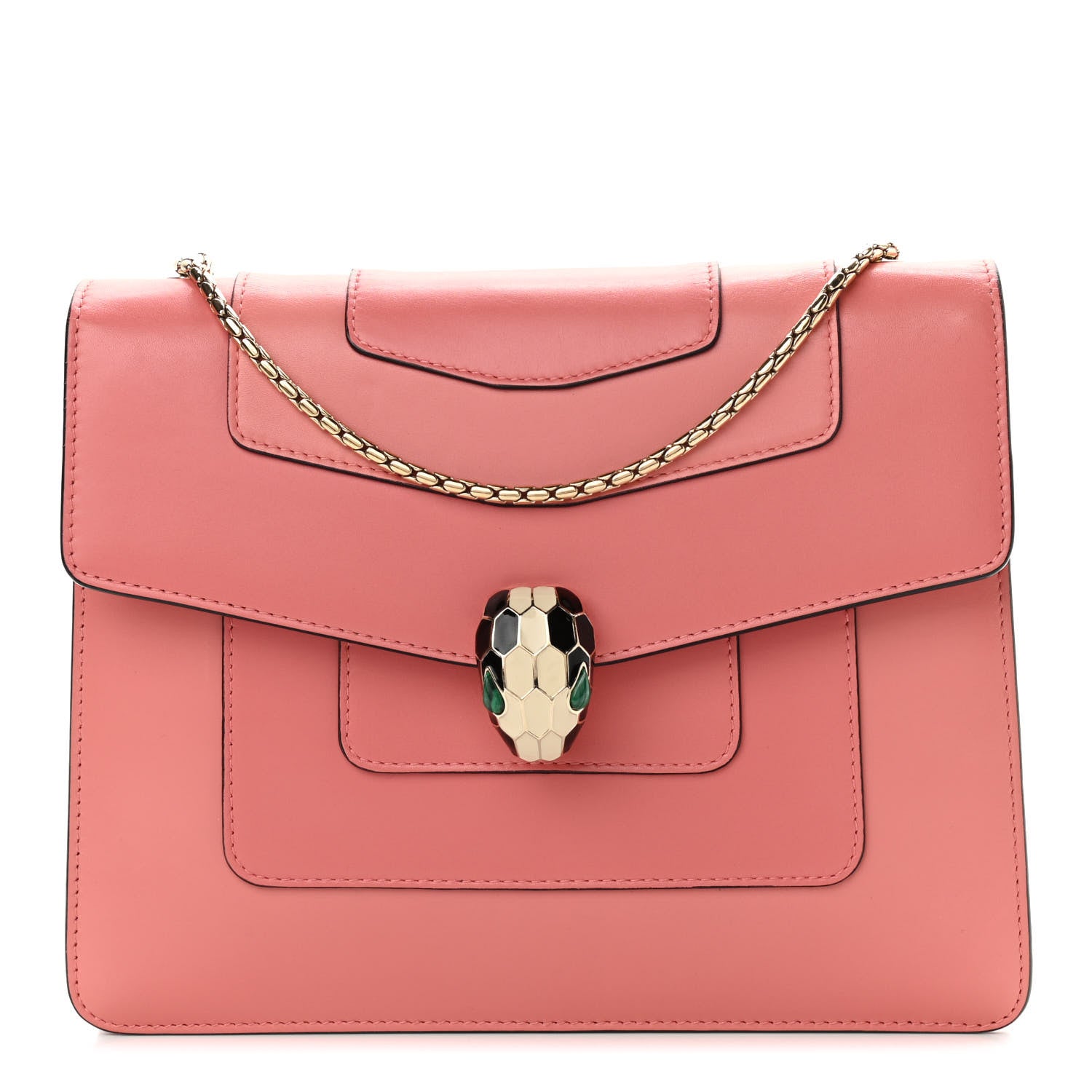 Bulgari Calfskin Serpenti Forever Crossbody Flamingo Quartz 1 of 18