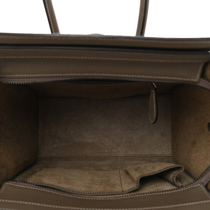 Celine Drummed Calfskin Micro Luggage Souris 5 of 11