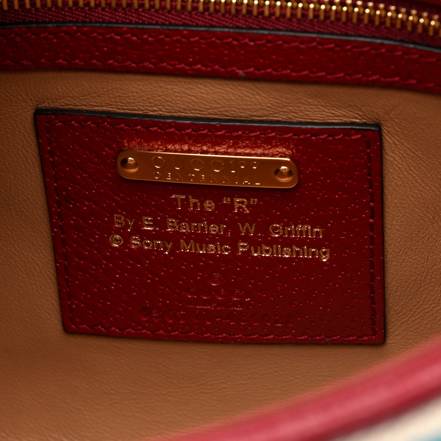 Gucci Canvas Calfskin 100 Centennial Music Small Jackie 1961 Hobo Ivory Red 6 of 9