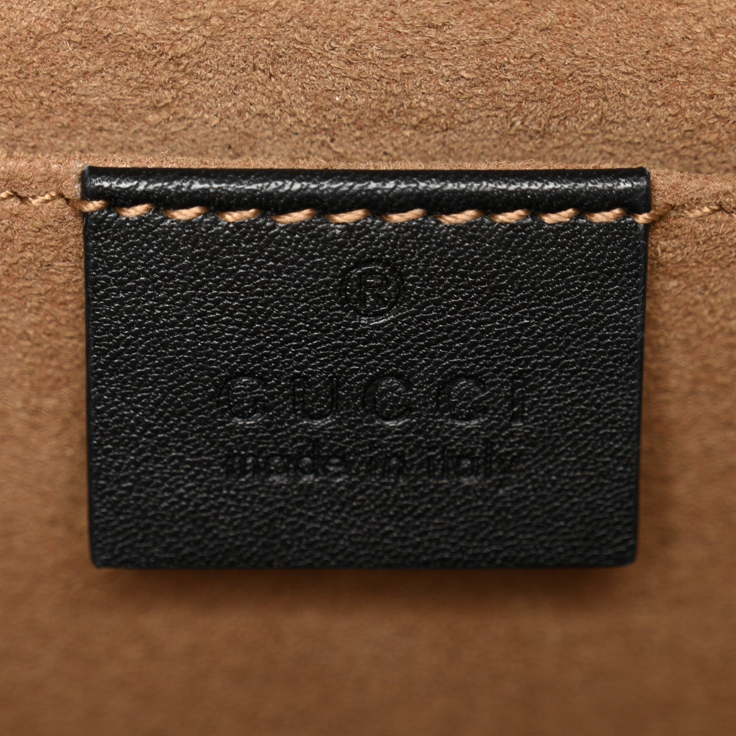 Gucci GG Supreme Monogram Calfskin Small Padlock Shoulder Bag Beige Black Cuir 6 of 12