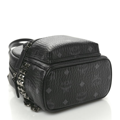 MCM Visetos Side Stud X-Mini Stark Bebe Boo Backpack Black 4 of 10