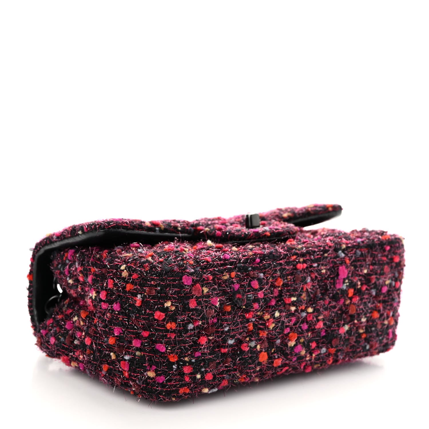 Chanel Tweed Quilted Mini Rectangular Flap Pink Multicolor 4 of 11
