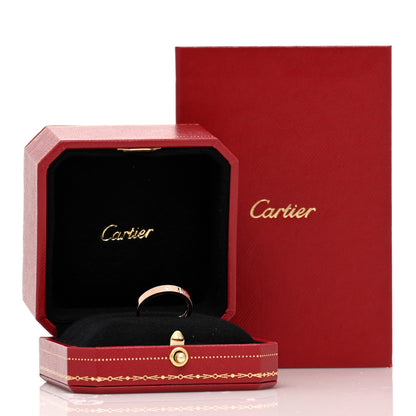 Cartier 18K Pink Gold Diamond 3mm C De Cartier Wedding Band Ring 54 6.75 5 of 5