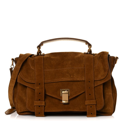 Proenza Schouler Suede Medium PS1 Satchel Tobacco 1 of 7
