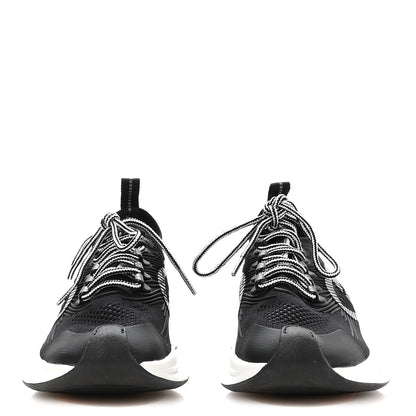 Gucci Technical Knit Fabric Waves Womens Gucci Run Sneakers 36 Black Loess 3 of 7