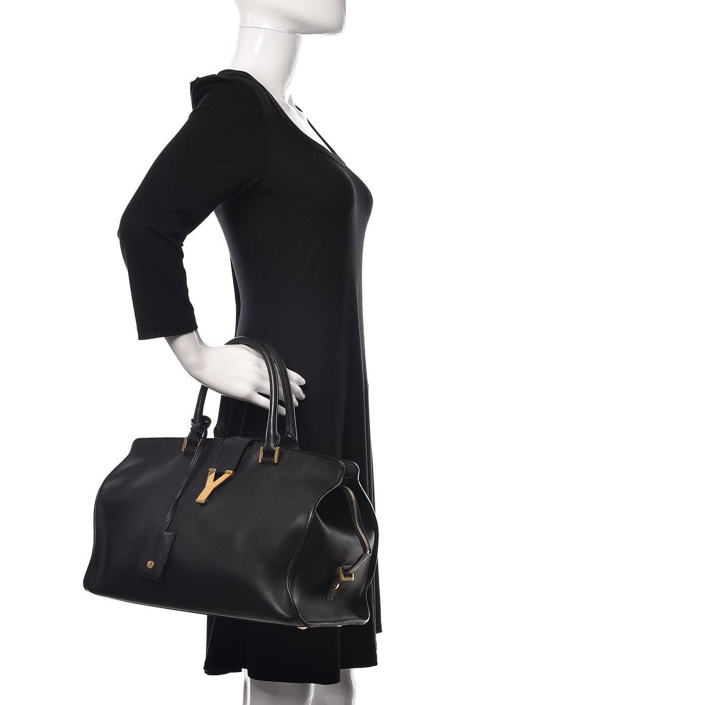 Calfskin Medium Classic Y Cabas Black
