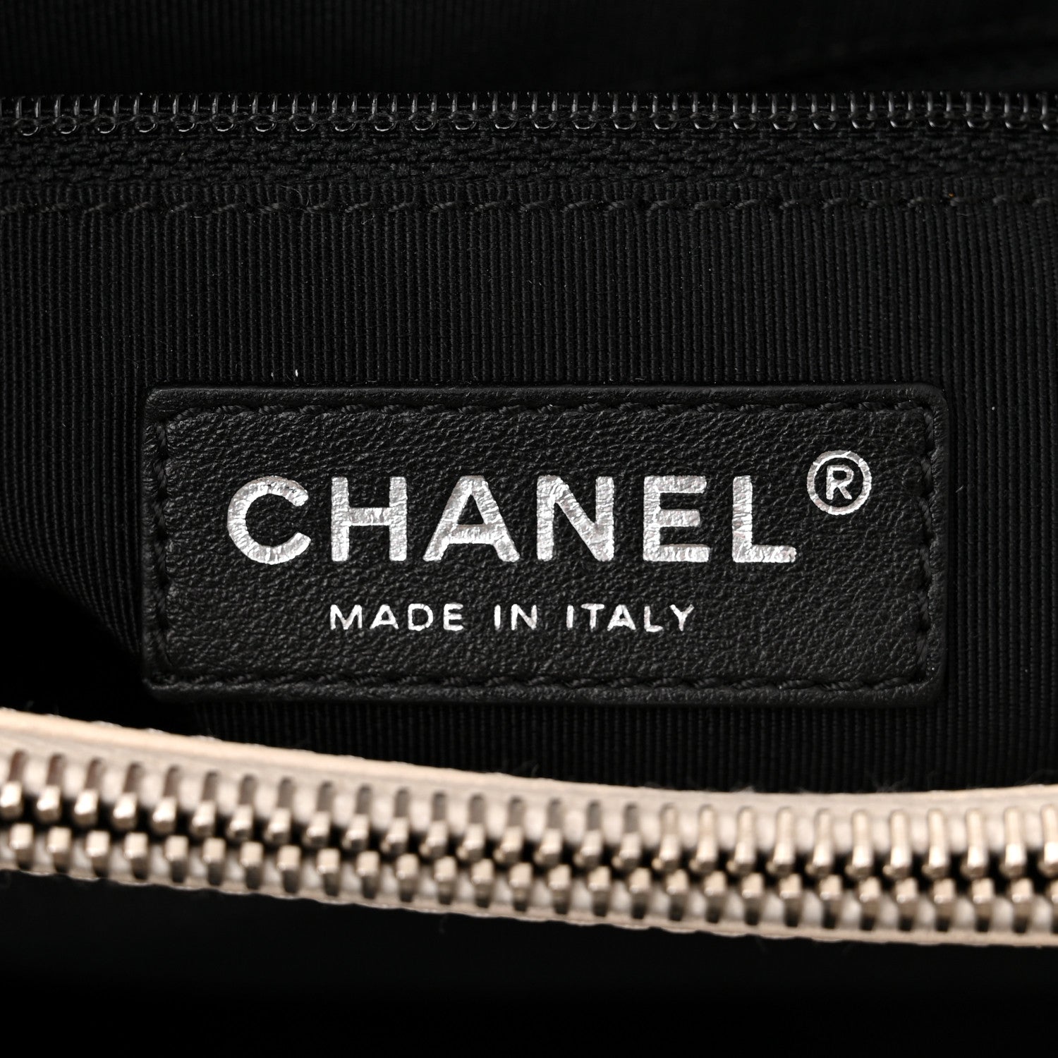 Chanel Glazed Calfskin Boy Tote Black Beige 6 of 10