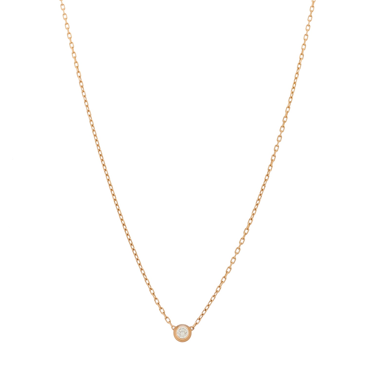 Cartier 18K Pink Gold Diamond SM D'Amour Pendant Necklace 1 of 6