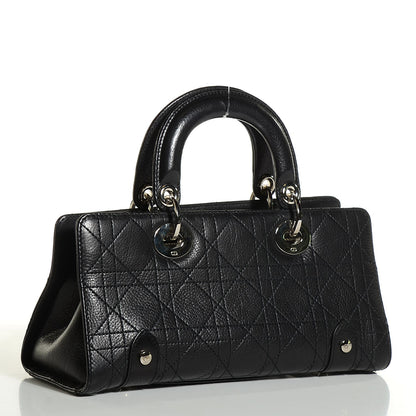 Christian Dior Calfskin Cannage Stitched Small East West Lady Dior Black 3 of 9
