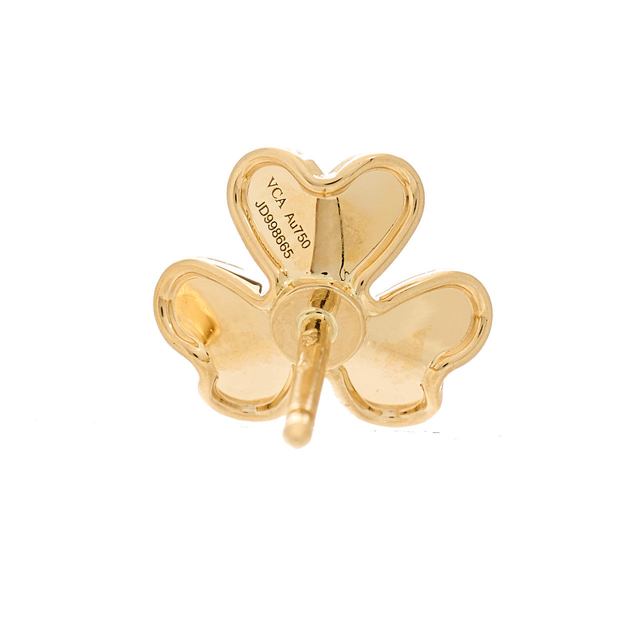 Van Cleef & Arpels 18K Yellow Gold Diamond Mini Frivole Earrings 4 of 4
