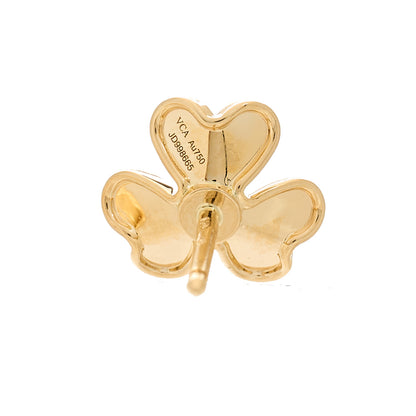 Van Cleef & Arpels 18K Yellow Gold Diamond Mini Frivole Earrings 4 of 4