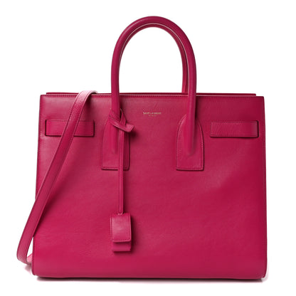 Saint Laurent Calfskin Small Sac De Jour Lipstick Fuchsia 1 of 8