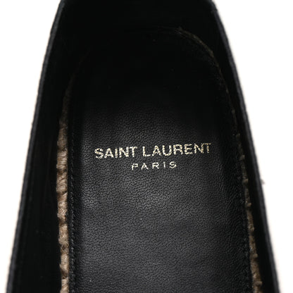 Saint Laurent Lambskin Monogram Espadrilles 36.5 White 8 of 10