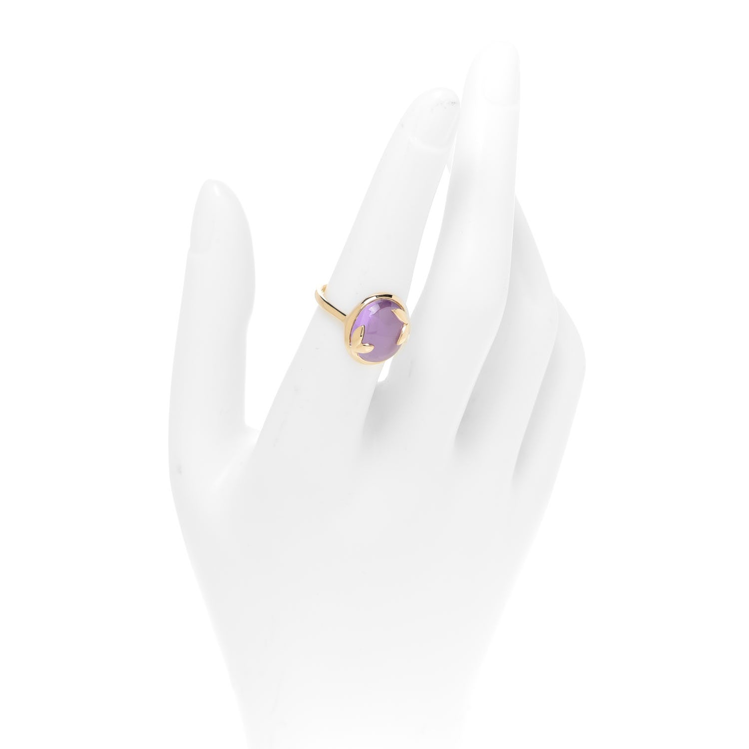Tiffany 18K Yellow Gold Amethyst Paloma Picasso Olive Leaf Ring 53 6.25 2 of 7