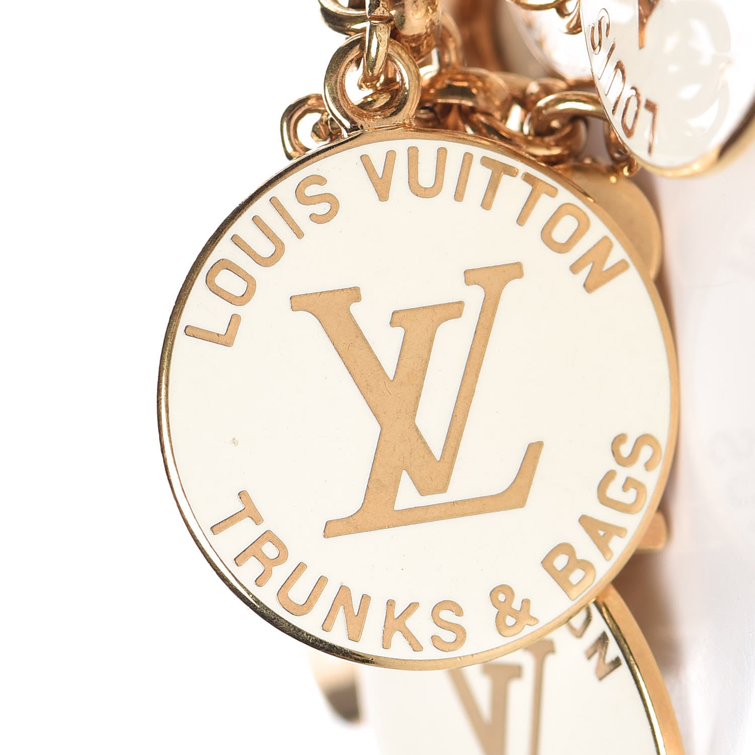 Louis Vuitton Trunks and Bags Breloques Bracelet Gold White 5 of 6