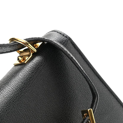 Alexander McQueen Grained Calfskin Small Insignia Flap Black 12 of 15