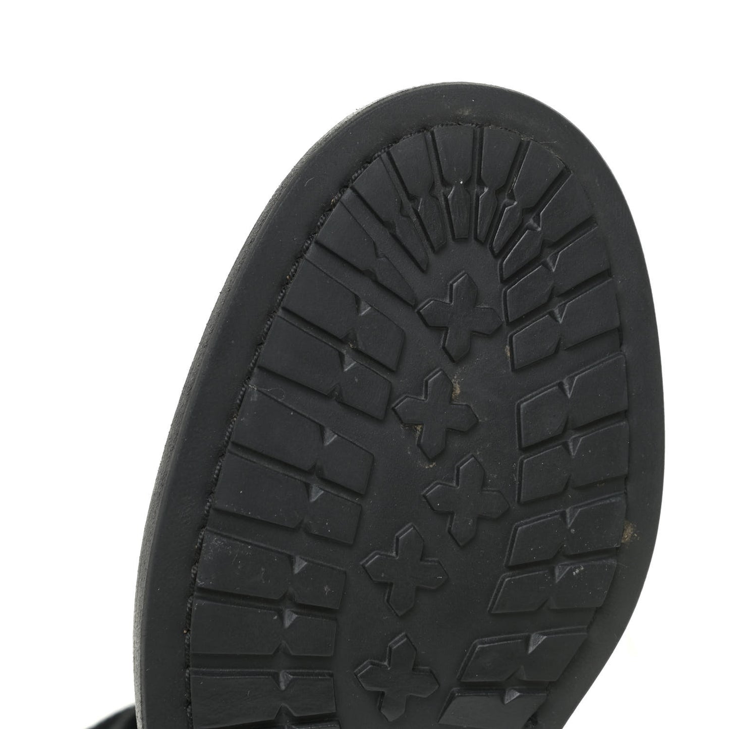Calfskin Quilted Lace Up Combat Boots 37 Black