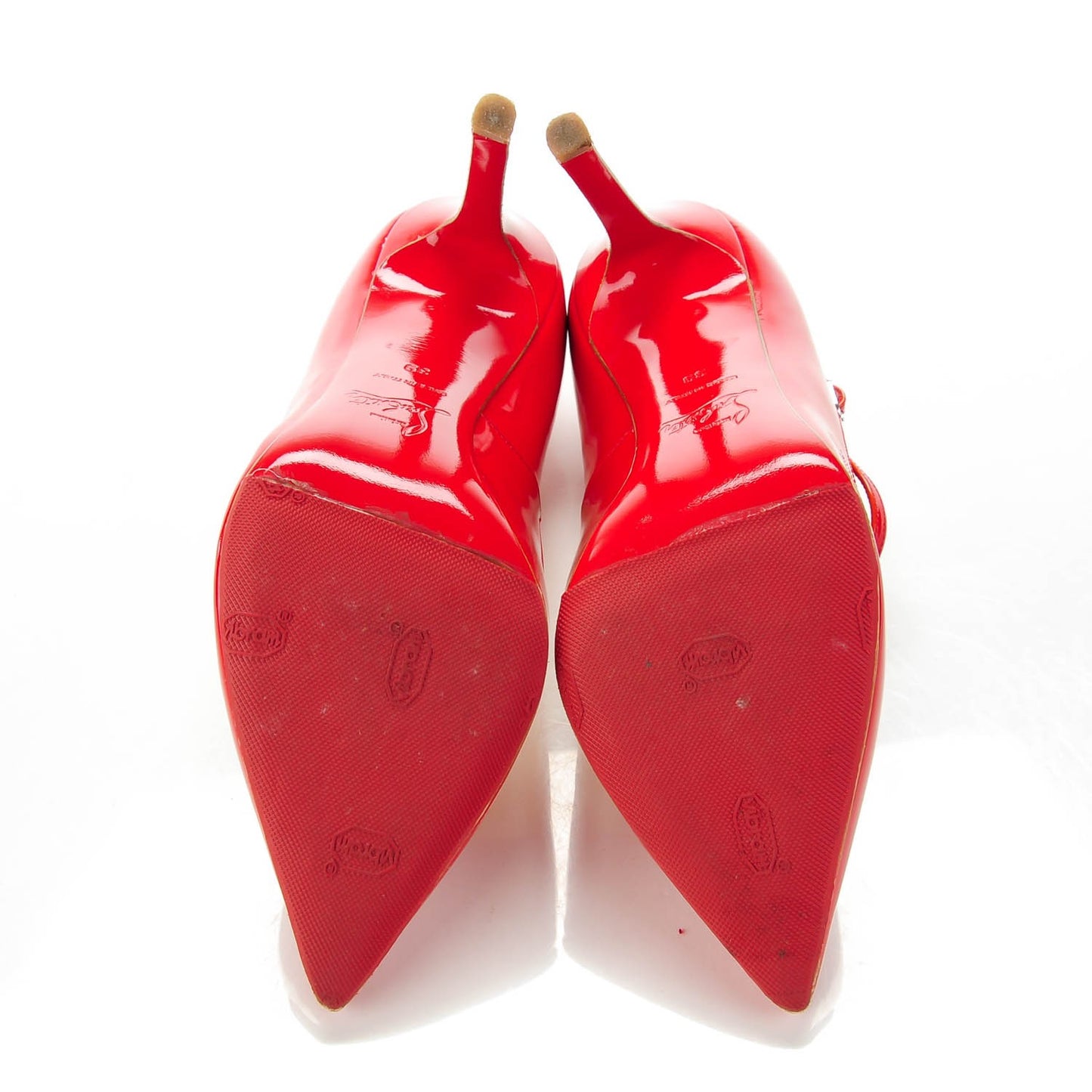 Patent V Neck 120 Pumps 39 Rouge Lipstick