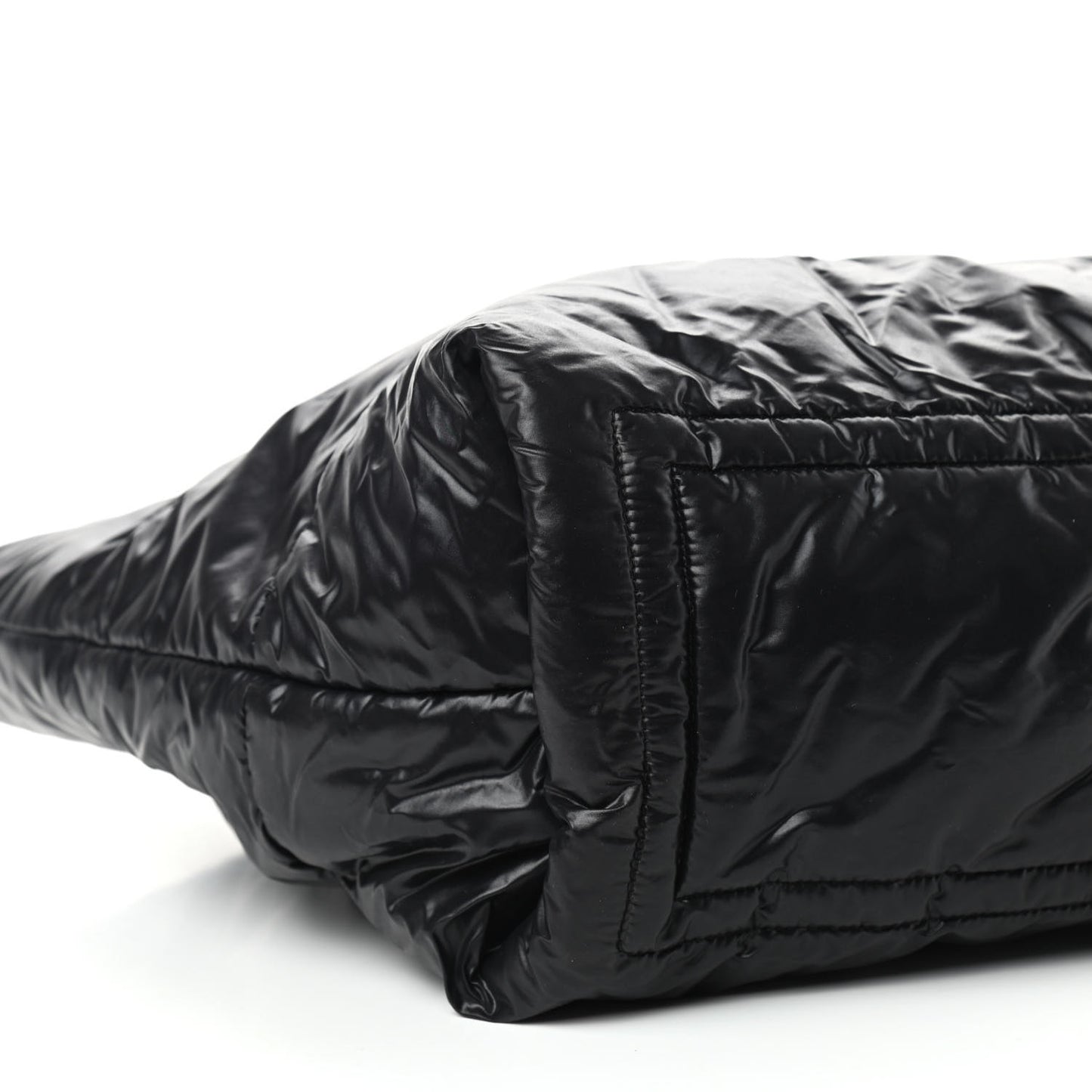 Nylon Quilted Coco Cocoon Reversible Tote Black