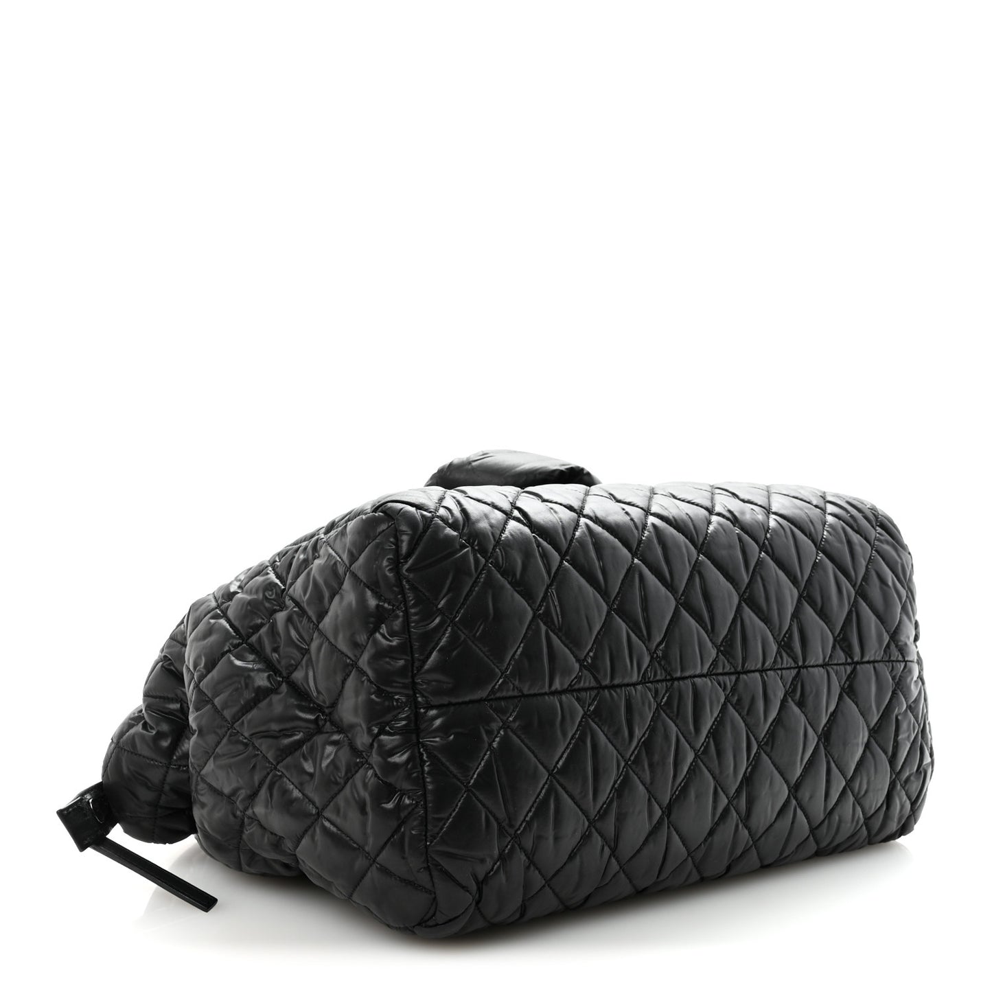 Nylon Quilted Medium Coco Cocoon Tote Black