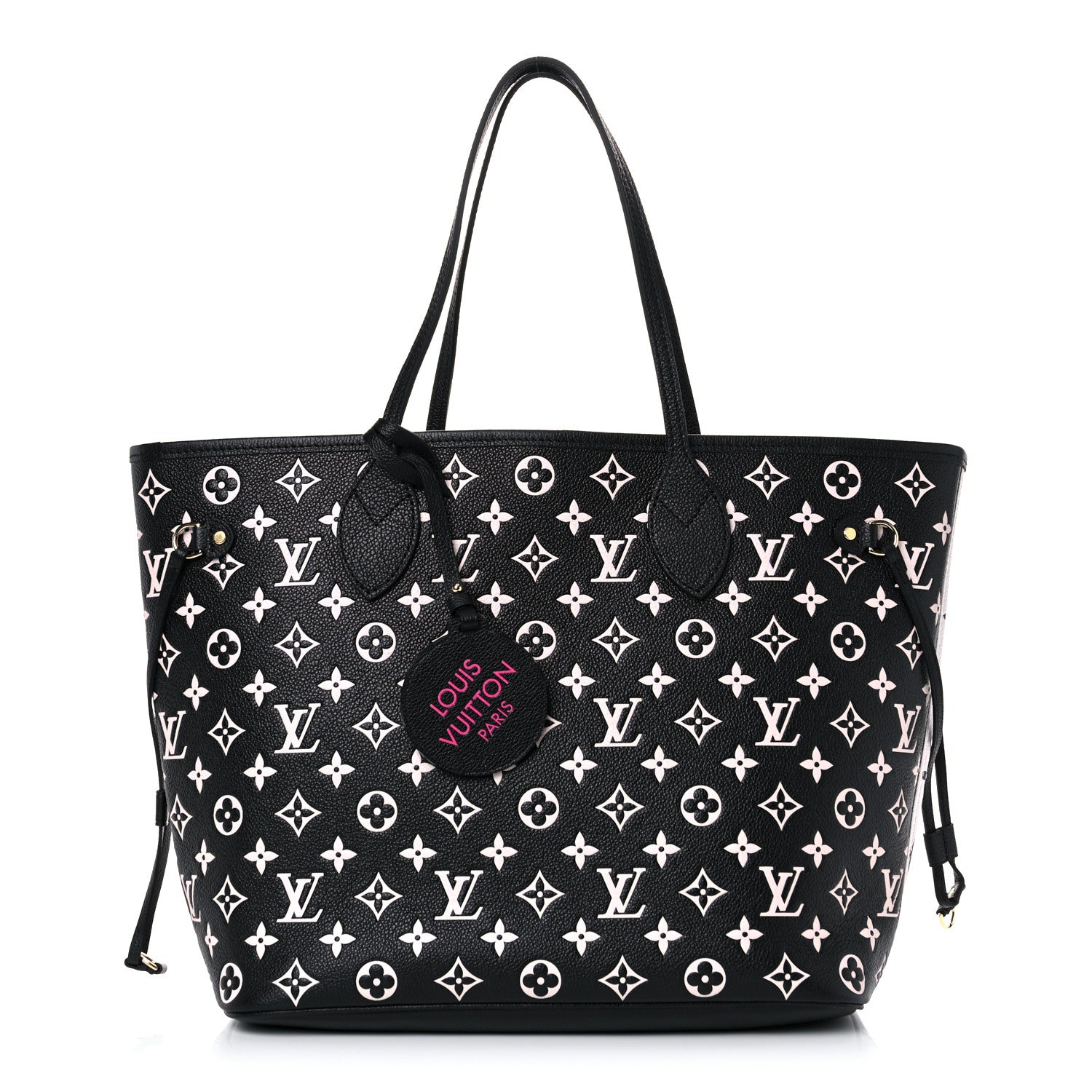 Louis Vuitton Empreinte Spring In The City Neverfull MM Black White Pink 3 of 11