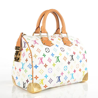 Louis Vuitton Monogram Multicolor Speedy 30 White 3 of 7
