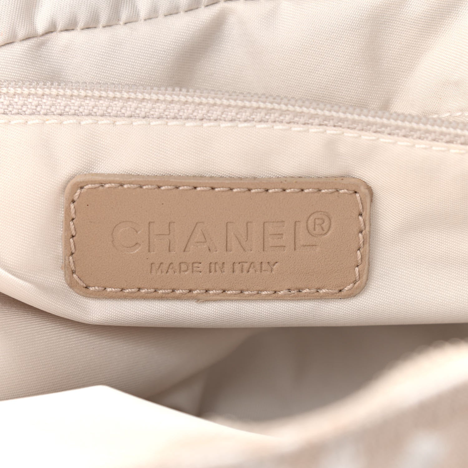 Chanel Nylon Travel Bowler Beige 5 of 10