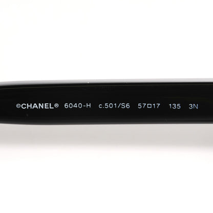 Chanel Freshwater Cultured Pearl Butterfly Sunglasses 6040 H Black 4 of 7