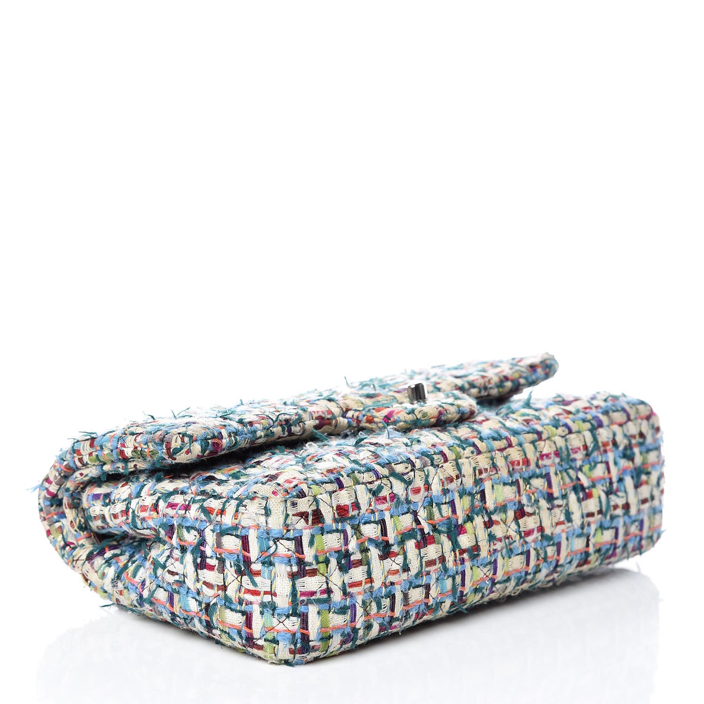Tweed Quilted Medium Double Flap Multicolor