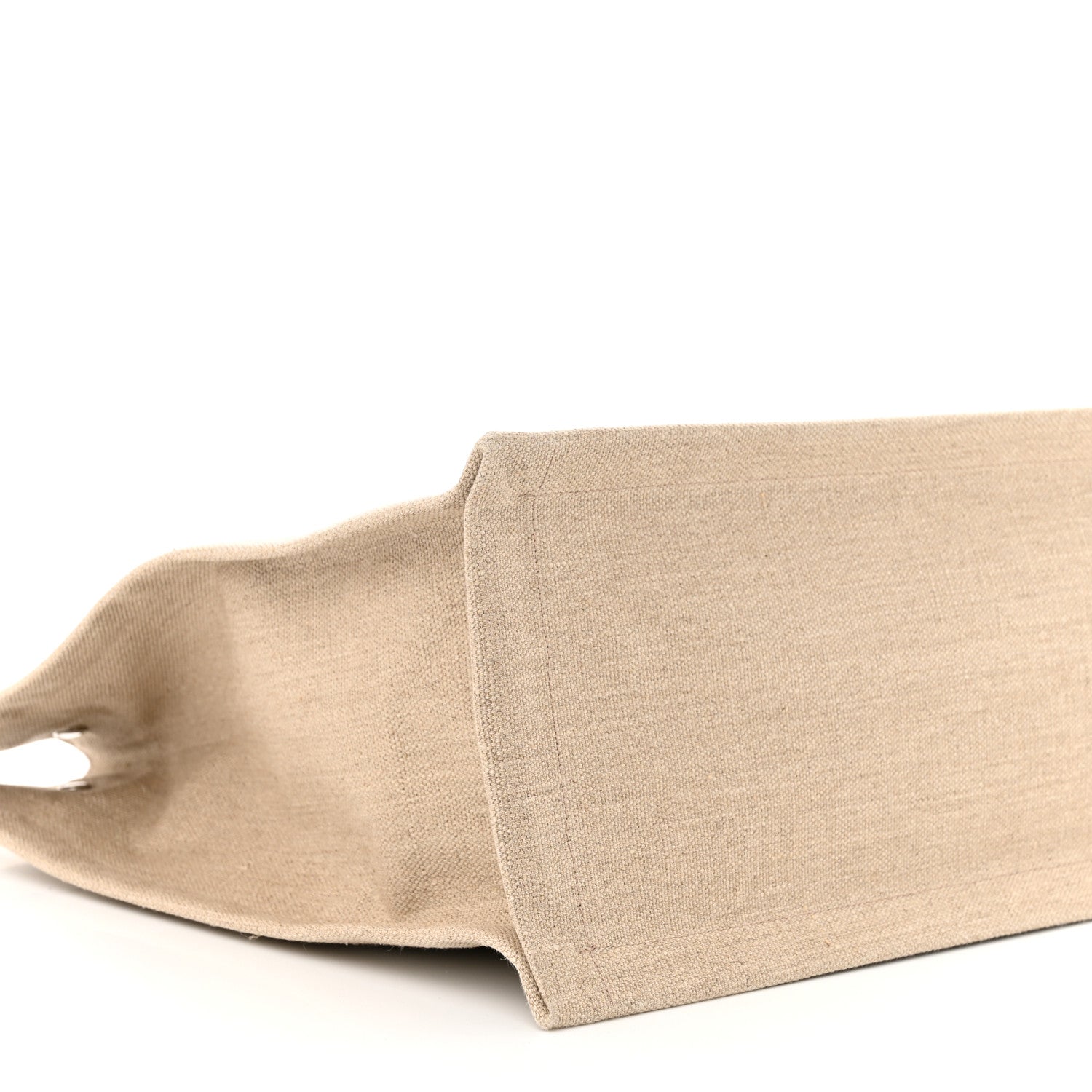 Saint Laurent Linen Calfskin Rive Gauche Tote Optic White 8 of 9