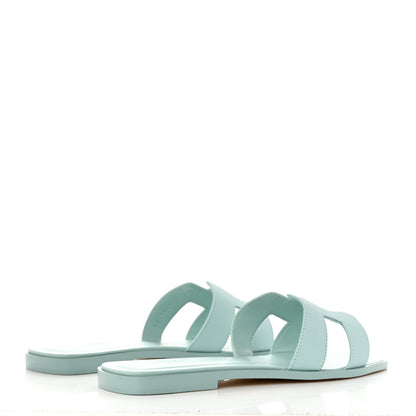 Hermes Epsom Oran Sandals 40 Vert Embrun 4 of 10