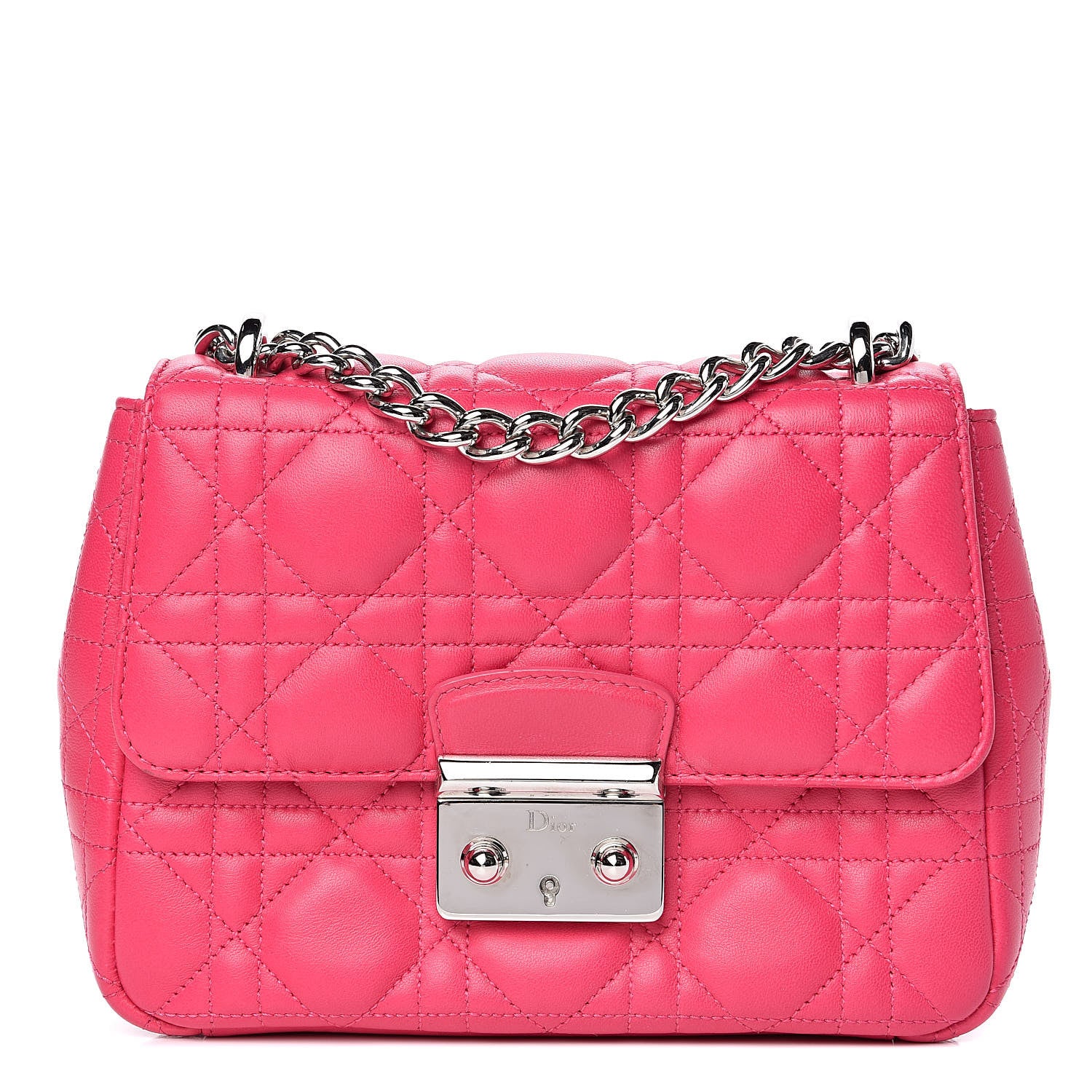 Christian Dior Lambskin Cannage Mini Miss Dior Flap Fuchsia 1 of 12