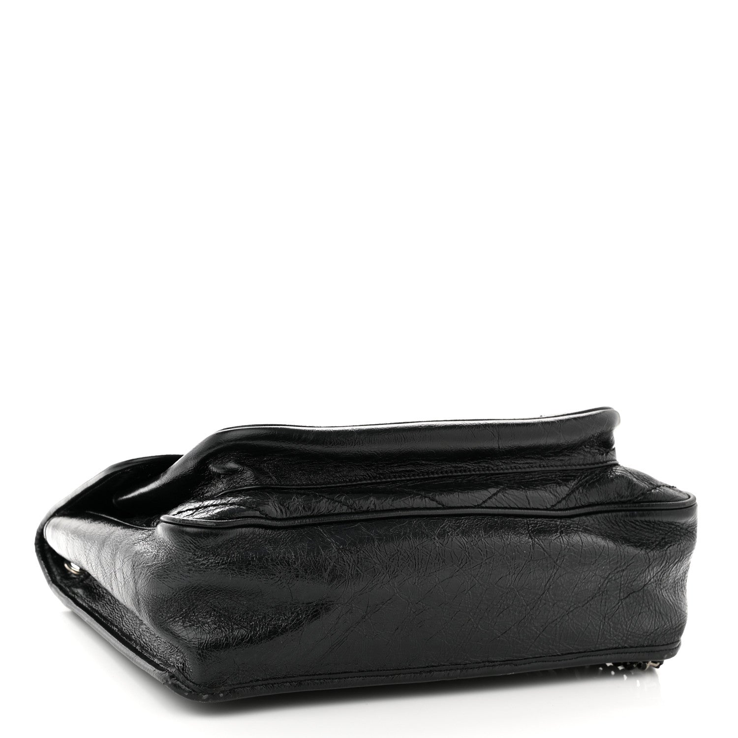 Saint Laurent Crinkled Calfskin Matelasse Monogram Large Niki Chain Satchel Black 4 of 10