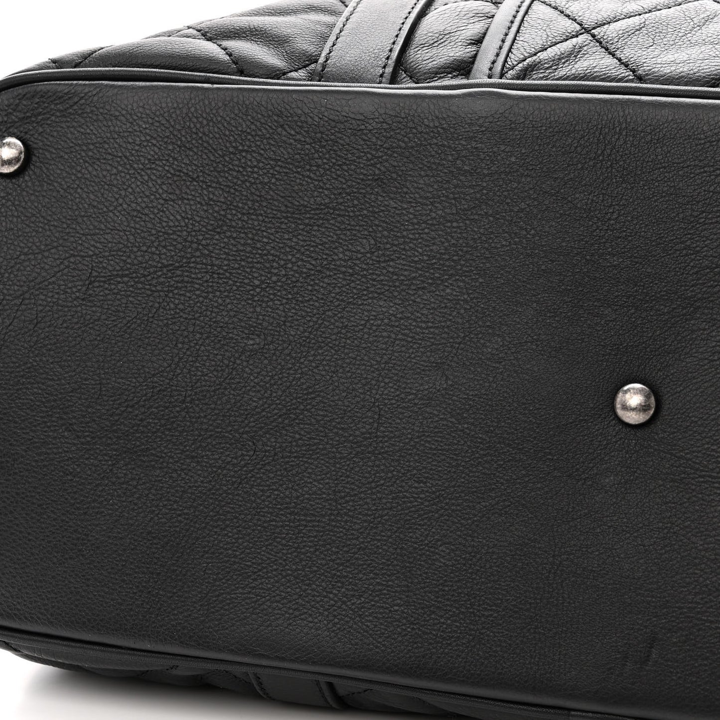 Calfskin Quilted Casual Riviera Tote Black