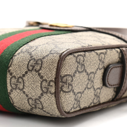 Gucci GG Supreme Monogram Web Mini Ophidia Messenger Brown 10 of 11