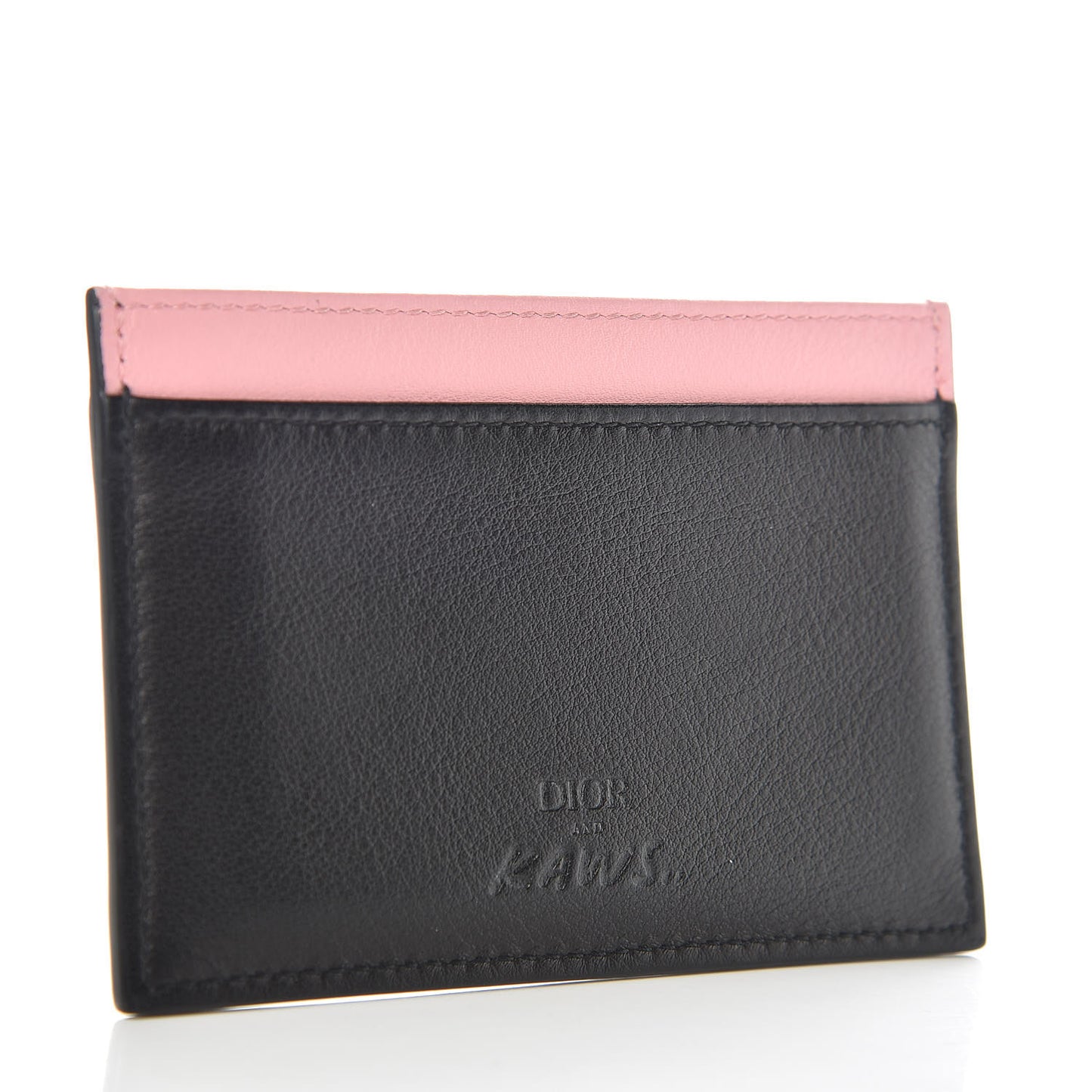 x KAWS Calfskin Bee Card Holder Pink Black