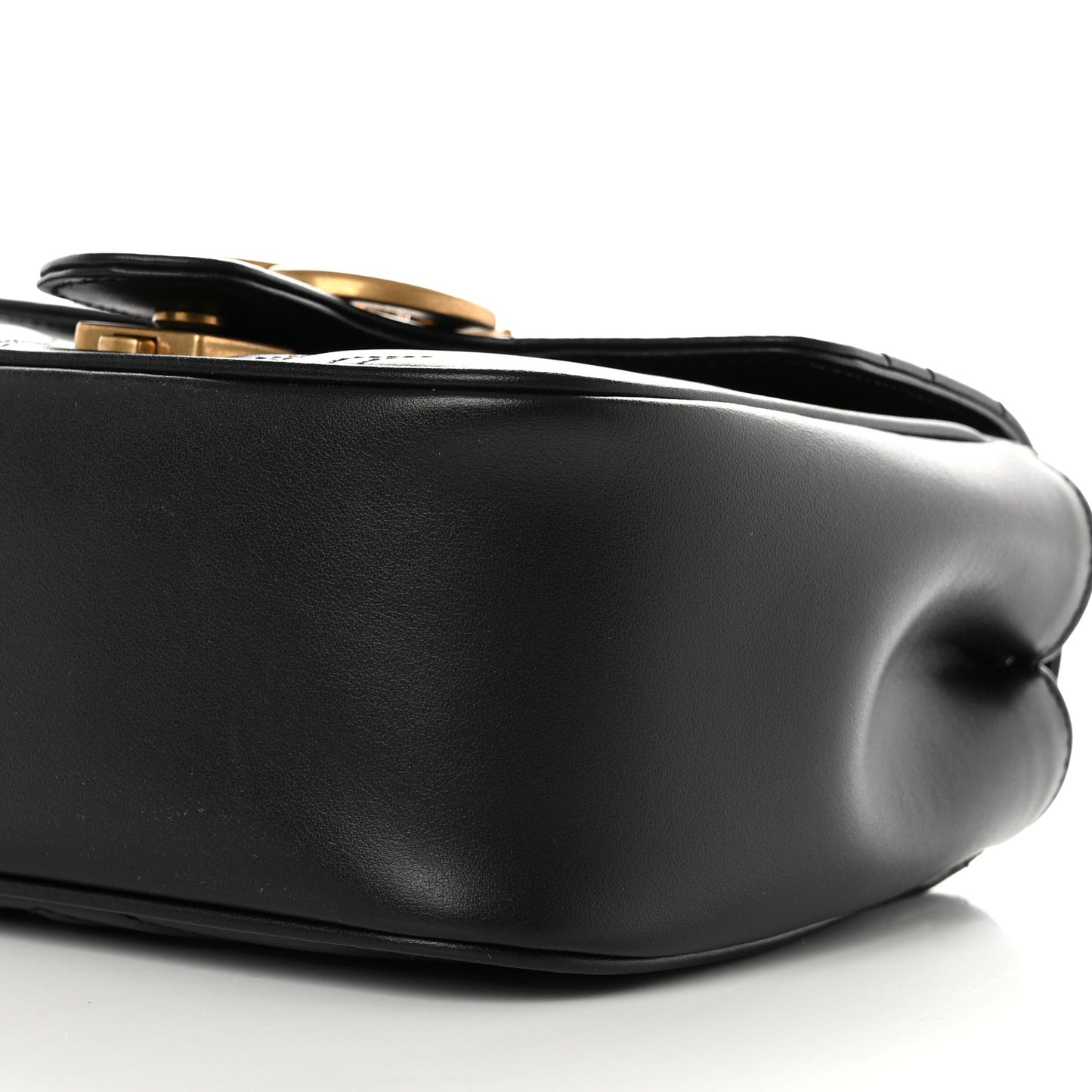 Calfskin Matelasse Mini GG Marmont Square Shoulder Bag Black