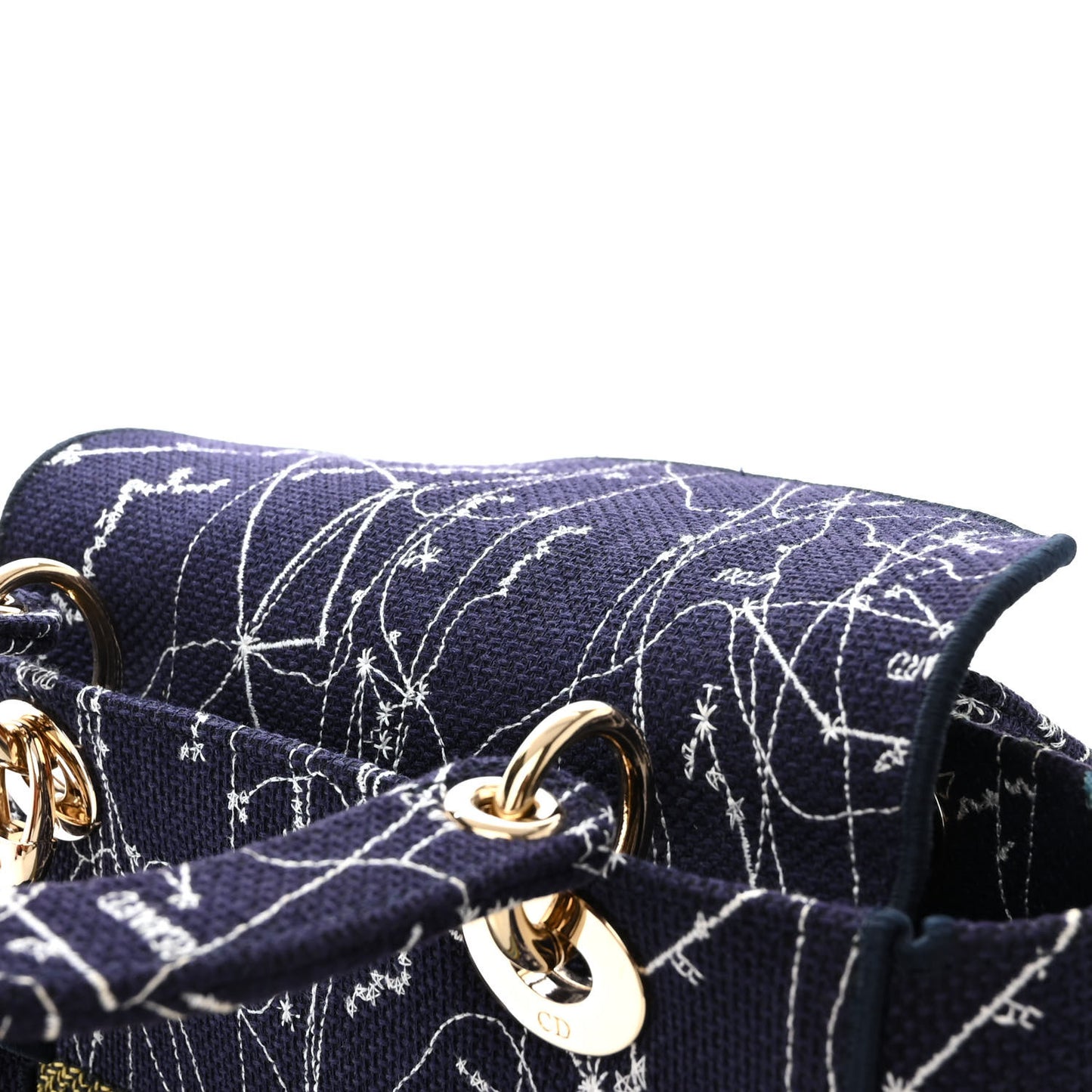 Canvas Embroidered Zodiac Medium Lady D-Lite Blue Multicolor