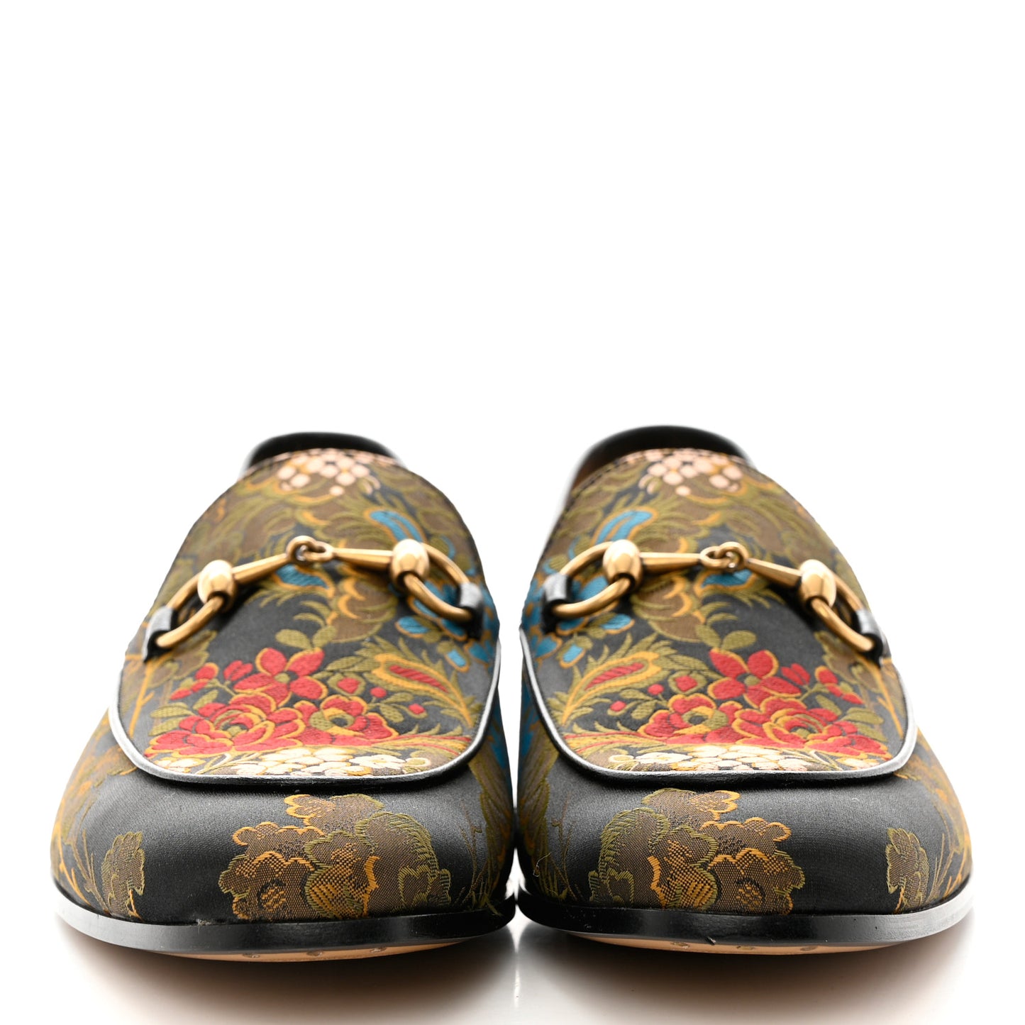 Jacquard Horsebit Artichoke Flower Mens Jordaan Loafers 7 Black Multicolor