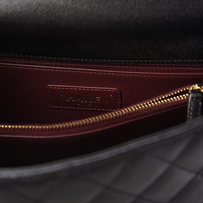 Chanel Caviar Quilted Small Coco Handle Flap Black 8 of 10